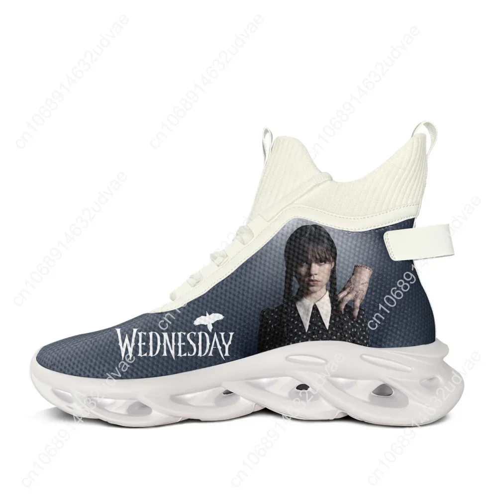 

Wednesday High Top Flats Sneakers Mens Womens Sports Running High Quality Shoes Sneaker Lace Up Mesh Footwear Custom Shoe