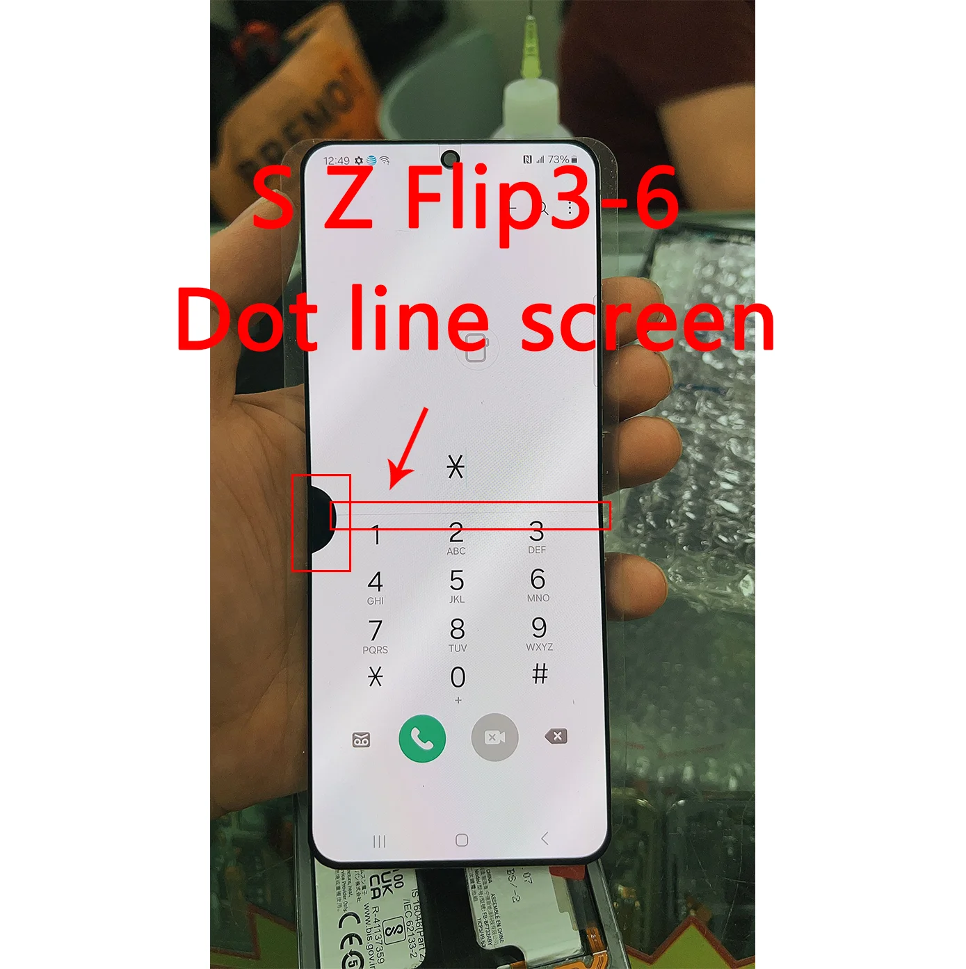 NEW Scratches Mark Black Spots For Samsung Z Flip 3 F711 F7110 LCD Display Touch Screen Assembly Replace AMOLED With Dot Line