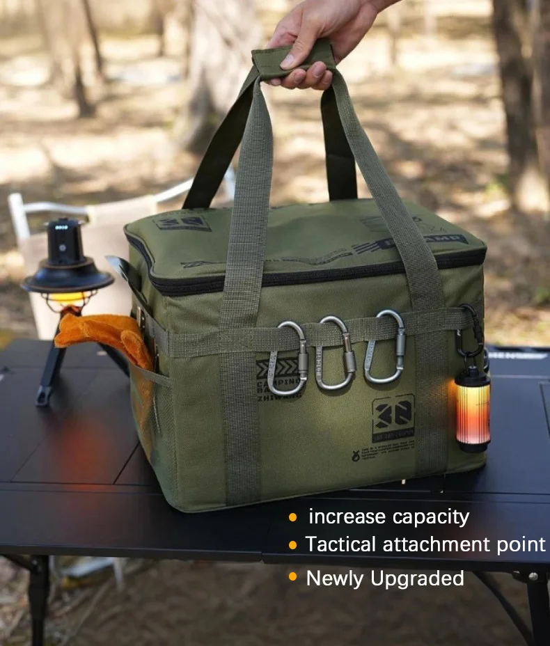 

30-42L Tactical Camping Storage Bag Insulated Folding Box Waterproof Picnic Tableware Field Equipment Outdoor Gear Organizer