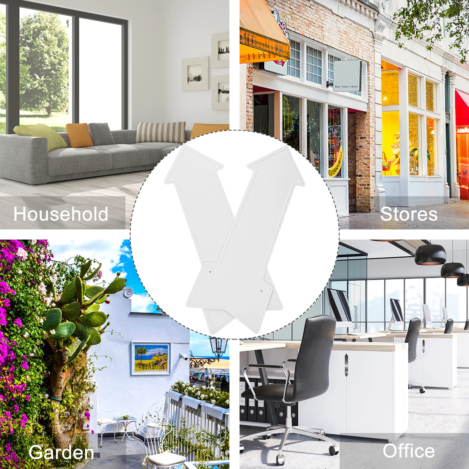 

2Pcs Iron Metal Blank Sign Stable Firm Surface Unique Shape DIY Metal Sheet for Wall Art Decoration Decorative Blank Sign