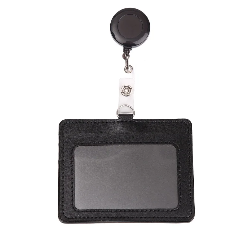 Nome ID Tag Tampa Passar, Titular do cartão de trabalho, Badge Reel para Funcionários Trabalhadores, Working Permit Case, Sleeve Cover Reel Clip, 1Pc