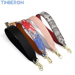 TINBERON Genuine Leather HandBag  Wide Shoulder Strap Women Bag Straps  Underarm Bag  Accessories Replaceable Short Bag Strap