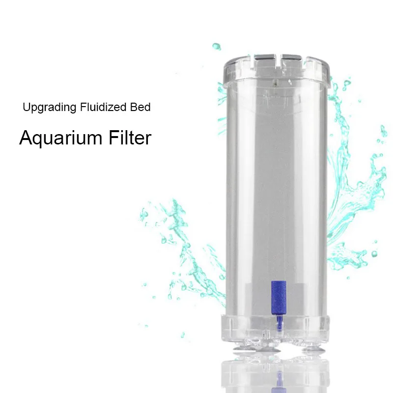 Transparent New Aquarium Filter Fish Tank Fluidized Moving Bed Filter Bubble Bio Filter Media With Air Stone And Sponge Filter