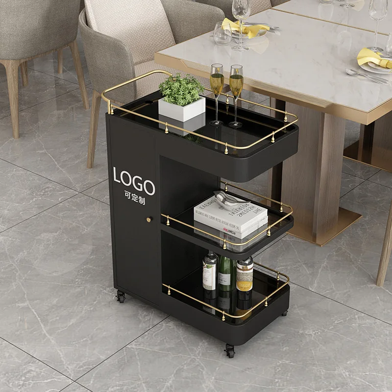 New Hotel Bar Delivery Wine Cart BBQ Supper City Food Delivery Wine High-end Trolley Restaurant Cake