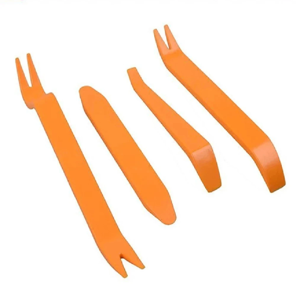 

4PCS Car Door Clip Panel Decoration Removal Tool Kit Interior Rocker Navigation Blade Removal Interior Plastic Service Tool