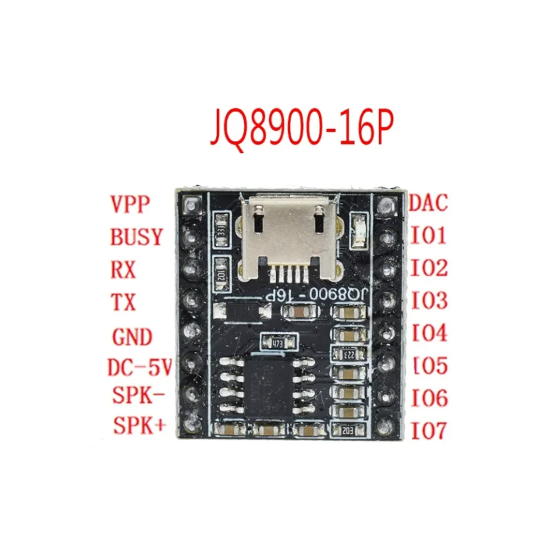 JQ8900 speech recognition module can customize music, intelligent speech, broadcast, USB recording, serial MP3 recognition modul