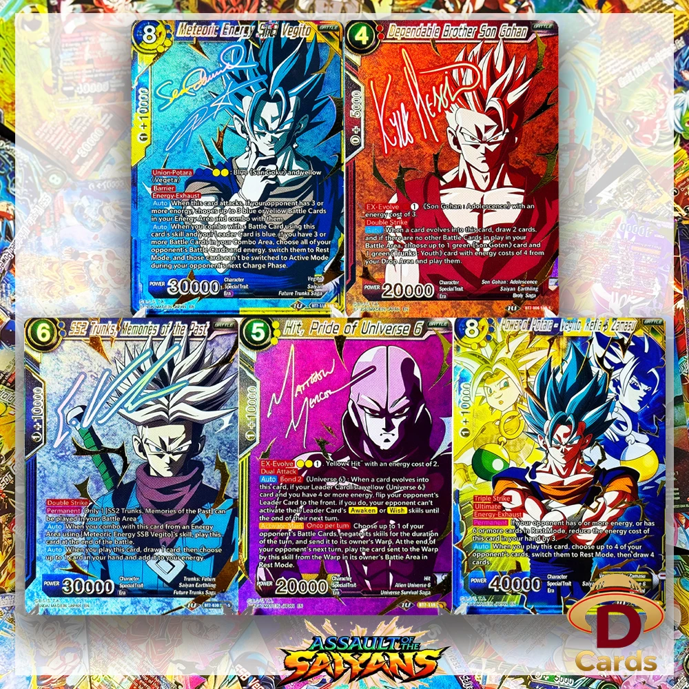 

Коллекционные фольгированные прокси-карты Dragon Ball Super Masters SPR: Набор «Нападение Саянов» BT7, специальная коллекция, реплика аниме-игровых карт