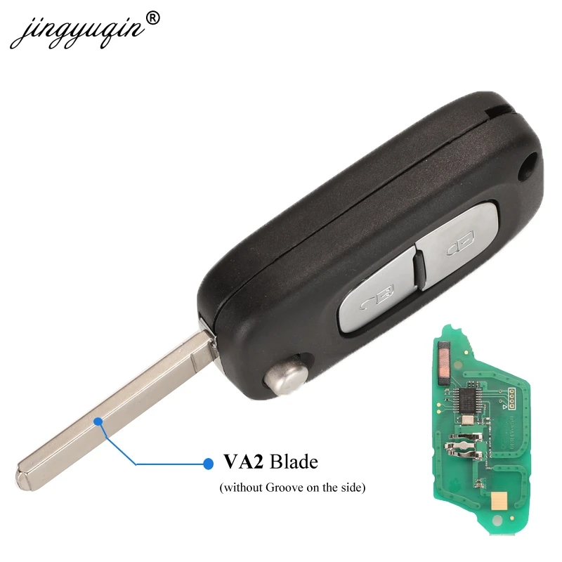 jingyuqin 433MHz FSK PCF7961A ID46 Flip Remote Key For Renault Clio III Clio 3 Kangoo Master Modus Twingo 2006-2016 7701210033