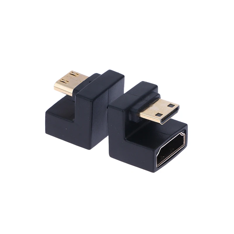 HDMI-Compatible Adapter 360 Degree Angled U-shaped L Converter Mini HD Male to HDMI Adapter