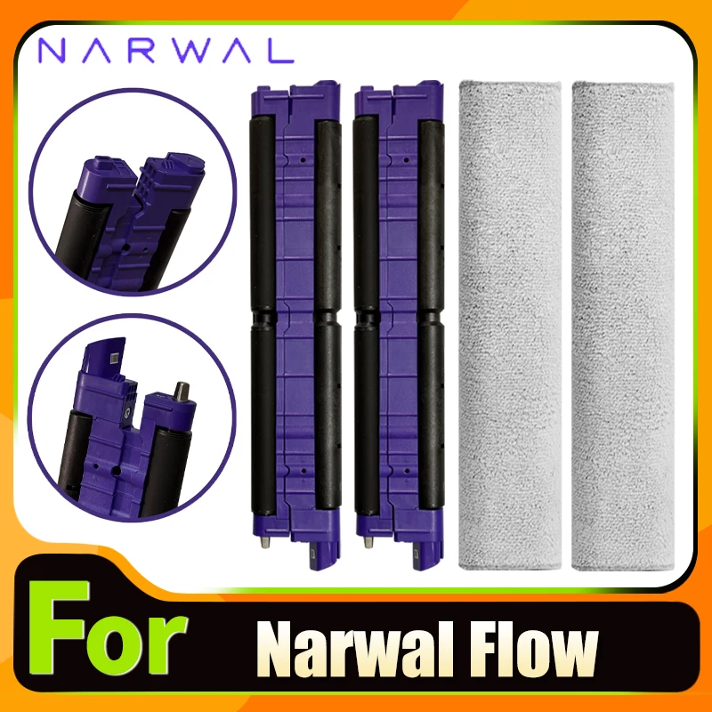 

Accessories For Narwal Flow Robot Vacuum and Mop Track Mop Stand Brush Roller Replacement Spare Parts