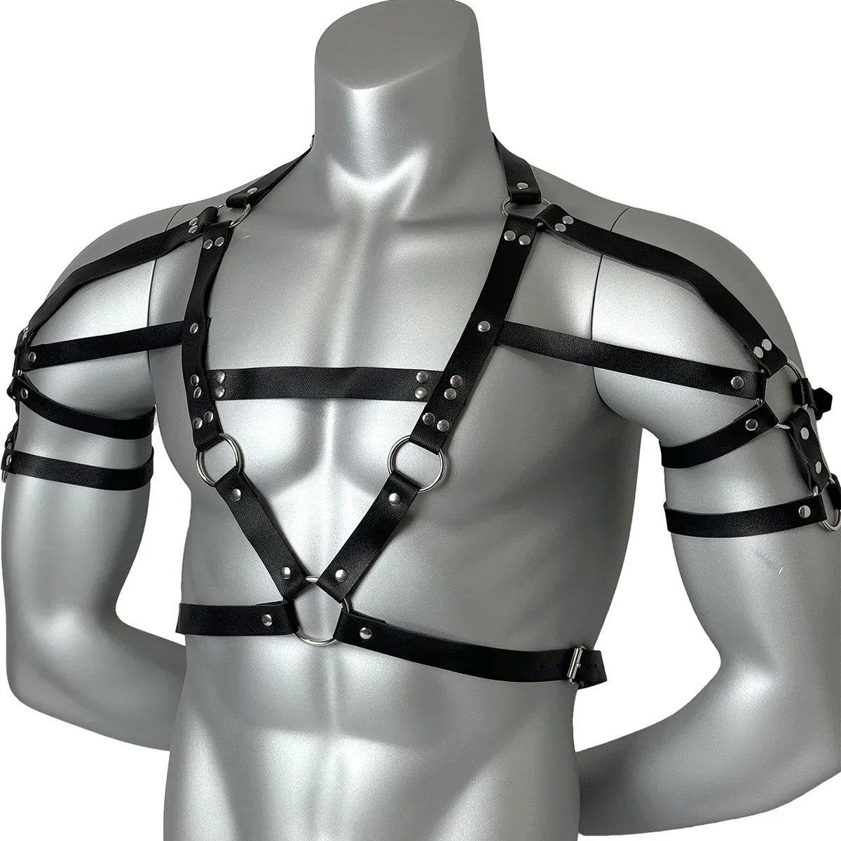 Sexy cinto de peito para homens moda bondage lingerie couro do plutônio arnês ajustável bdsm gay sexo fetiche roupas traje exótico decoração