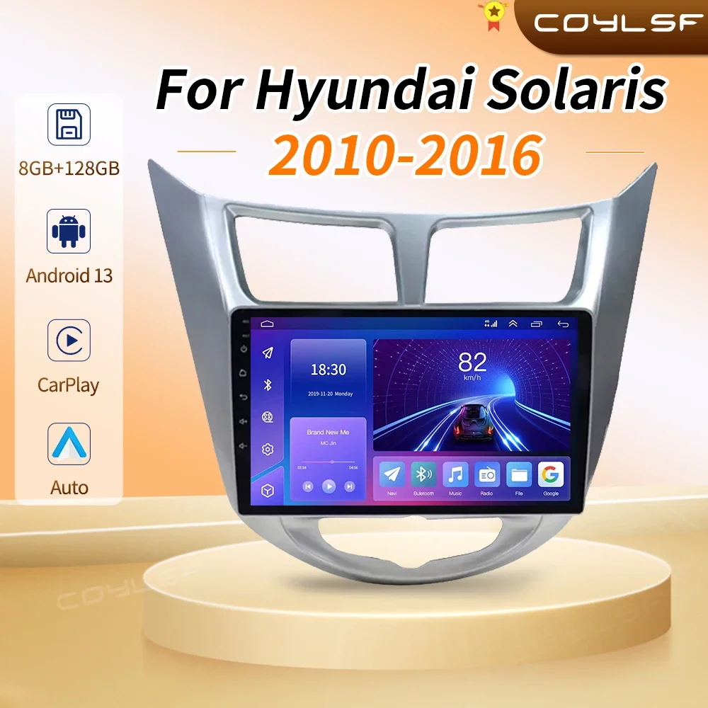 

2 din Android 13 Car Radio For Hyundai Solaris Verna Accent 2010 - 2016 Multimedia Video Player Navigaion GPS Head unit
