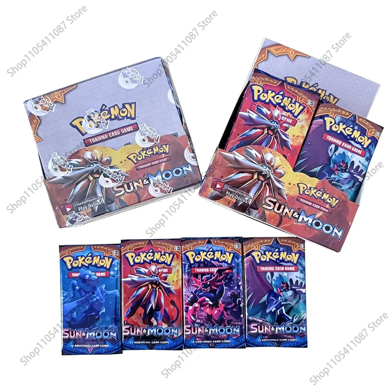 360 Stück Pokemon TCG Sonne & Mond Booster Bundle Englische Edition Sammelkarten Anime-Kartensammlung Spielzeug Geschenk