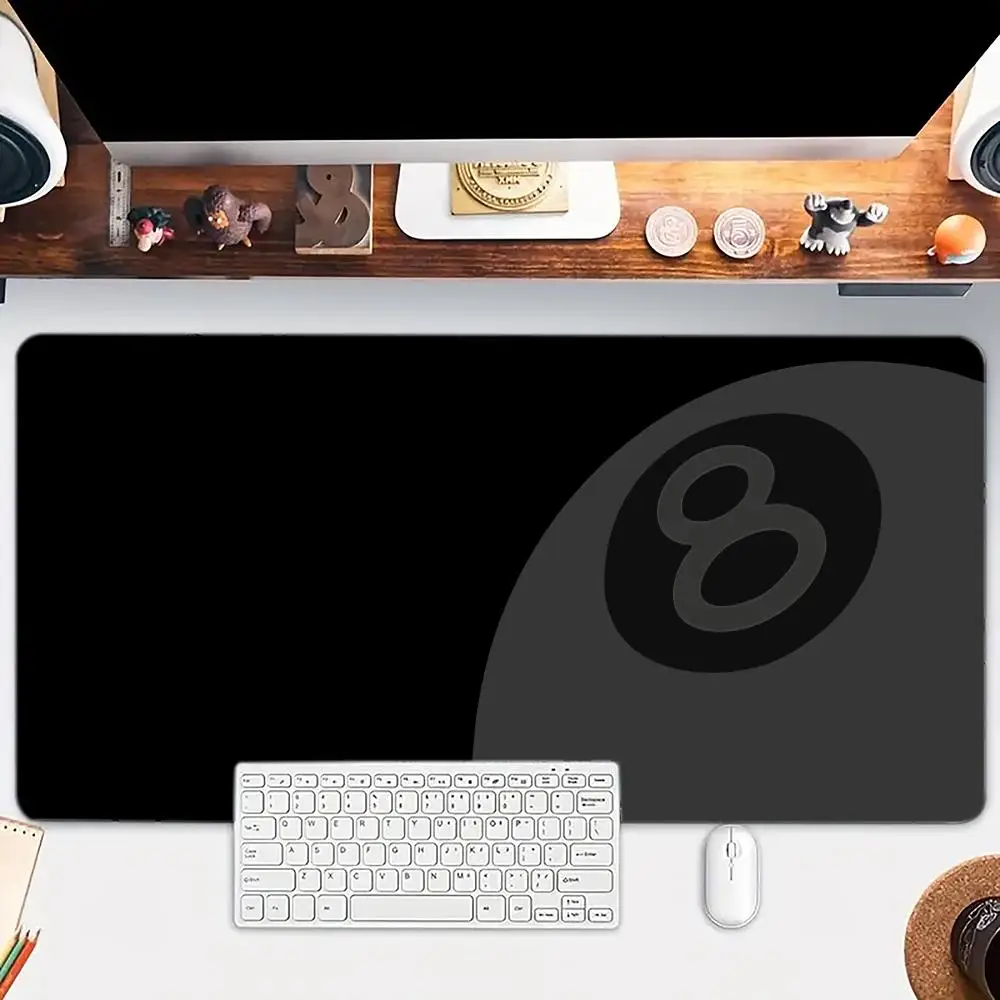 

Black No.8 Billiards Ball Mouse Pad Large mouse pad, desk pad, anti slip base, washable for office and home use
