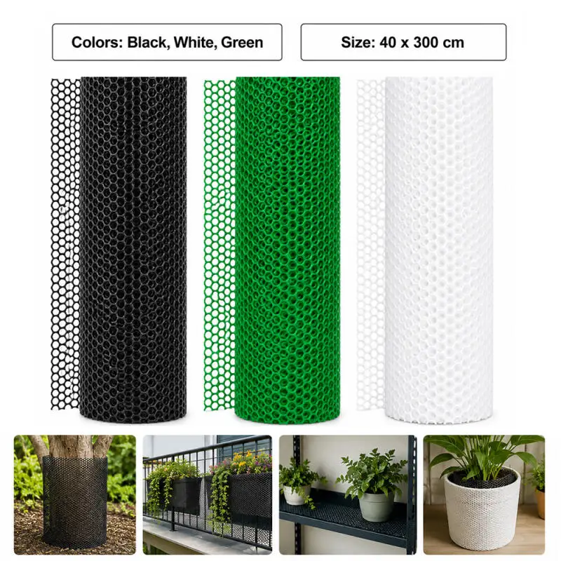1roll Household Plastic Protective Net Balcony Fall Protection Net Poultry Breeding Garden Plastic Protective Net 40x300cm