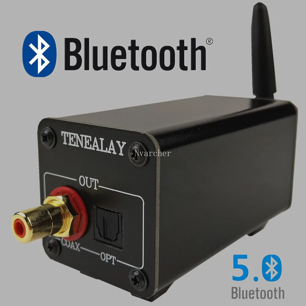 Nvarcher CSR8675บลูทูธ5.0 S/PDIF Coaxial Fiber กล่อง HiFi รองรับ APTX-HD LDAC