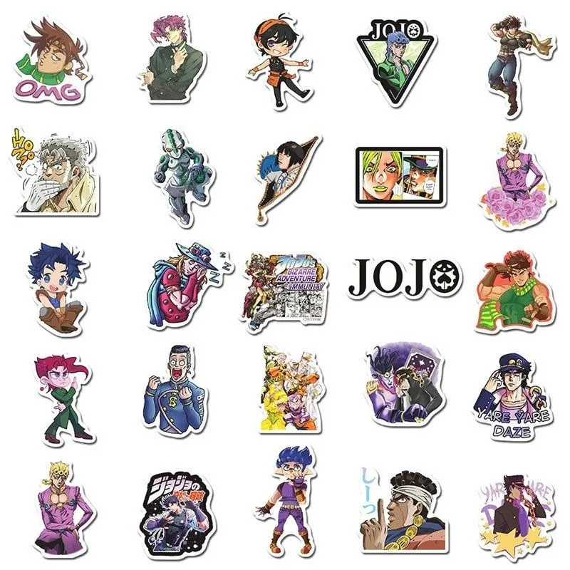 50/30/10PCS Kujo Jotaro Jolyne Weather Report Giorno Giovanna Popular Anime Decoration Ipad Mobile Phone Waterproof Stickers