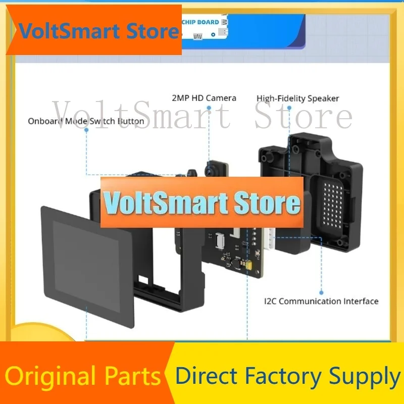 VoltSHiwonder WonderLLM AI Vision And Smart-chat Module Featuring ESP32 Camera And LLM Capability