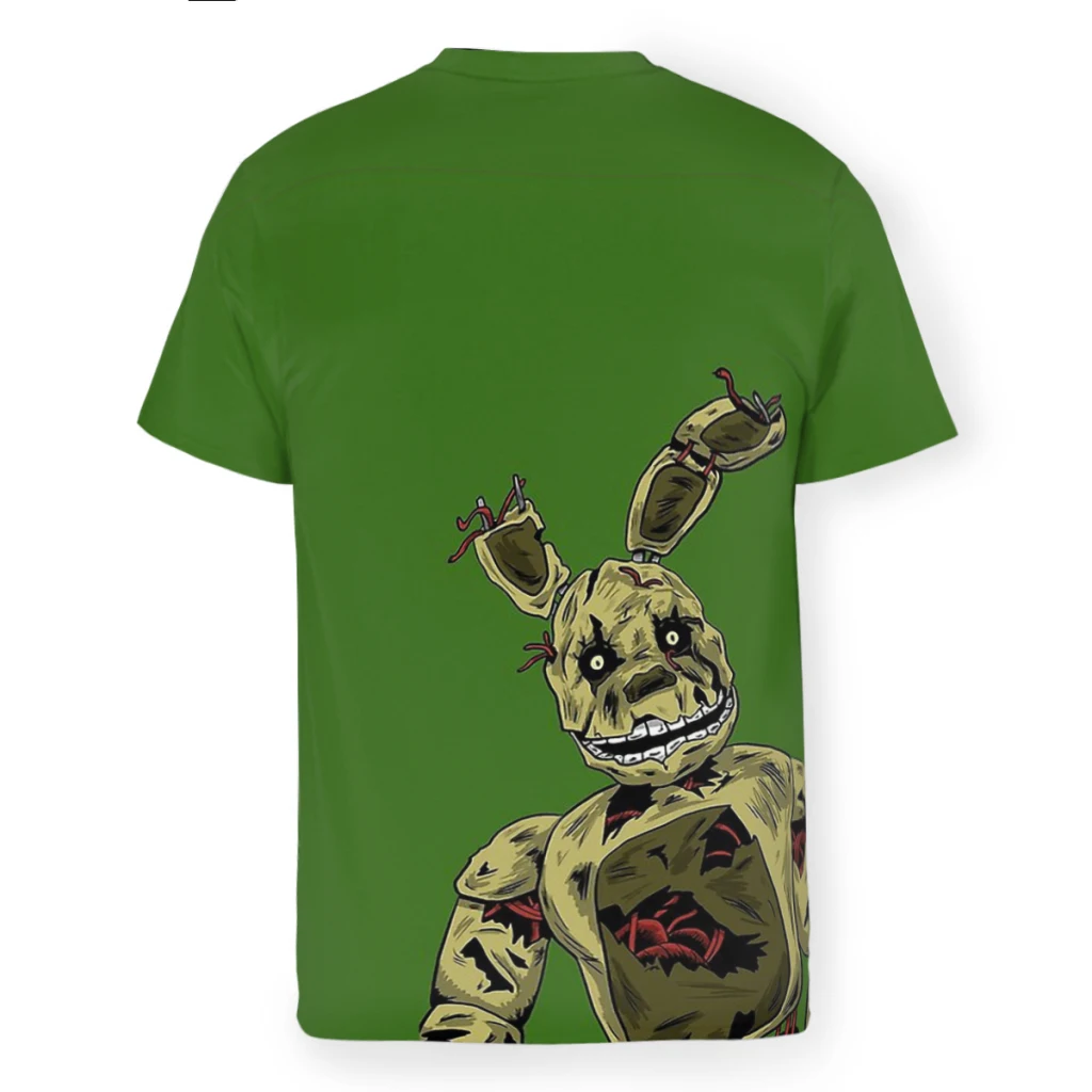 Polyester TShirt for Men FNAF Horror Game Springtrap Humor Summer Thin T Shirt Novelty Loose