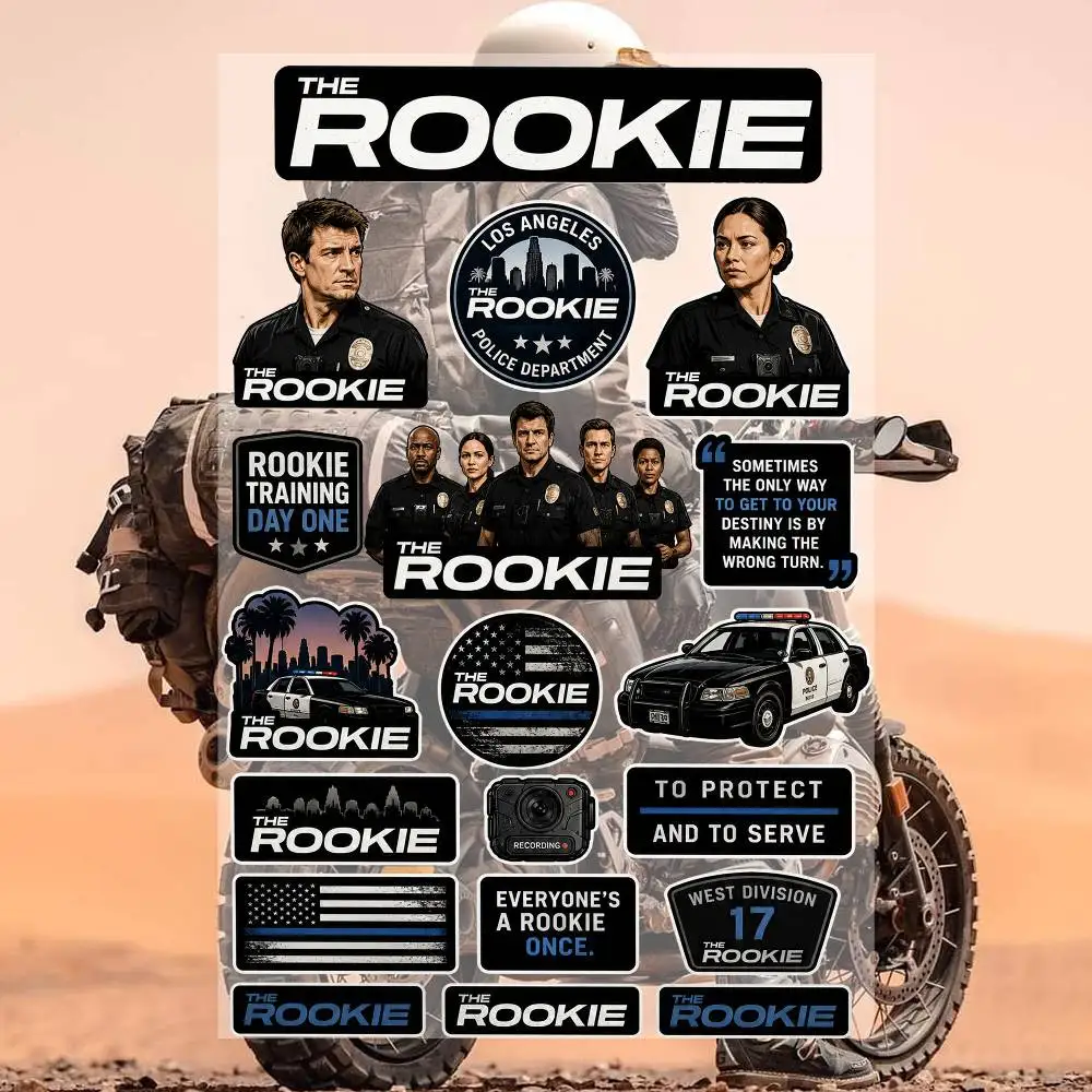TV SerieS The Rookie Aesthetic Graffiti Stickers Waterproof PVC Decals for Car Motorcycle Skateboard Helmet Notebook