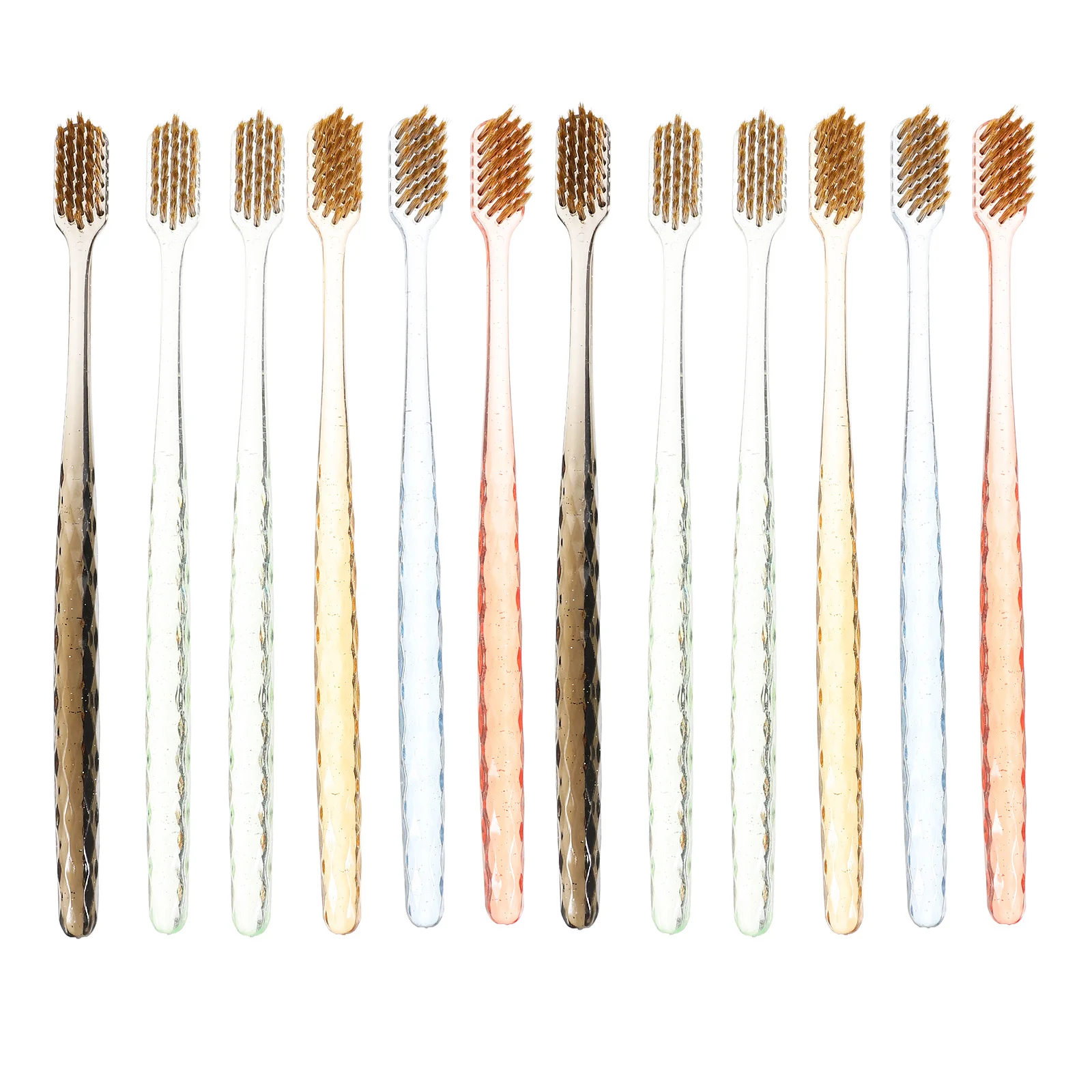 12 قطعة من فرشاة الأسنان المدمجة للبالغين، شعيرات ناعمة، مواد متينة، قبضة مريحة مناسبة لرحلات العمل والتخييم #6