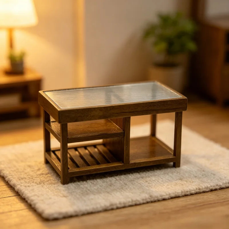 Mini Coffee Table Model Miniature Living Room Furniture Table OB11 Scene Decor Photography Prop Desktop Ornament Craft Accessory