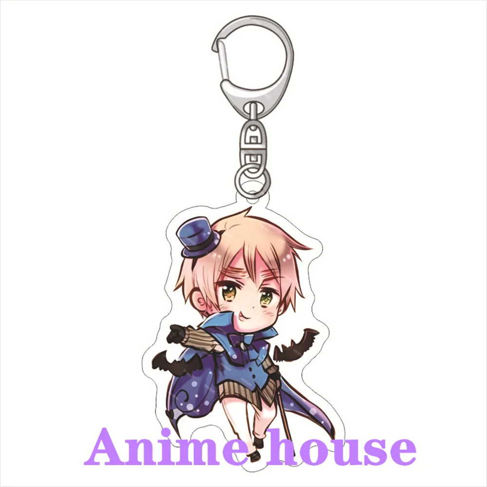 Nen Anime Hetalia Axis Powers Acrylic GAME Keychain 6cm Figure Model Keyring Plate Cosplay Toy for Gift