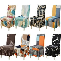 wedding chair cover chair  skirt slipcovers for chairs without armrest for dining room office banquet hotel vintage cover