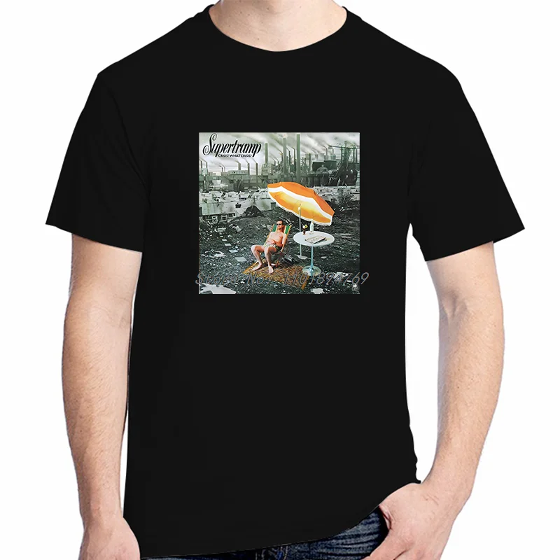 Supertramp Crisis What Crisis Rock Band camiseta Hipster Harajuku camisetas gráficas verano Camiseta de manga corta de algodón para hombres