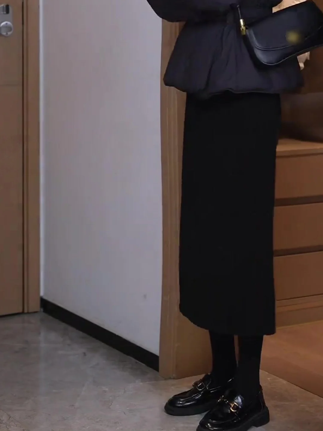 

mat Woolen Straight Skirt for Women Ele High Waist A-Line Skirts Spring Autumn Season Faionable Ladies Skirts