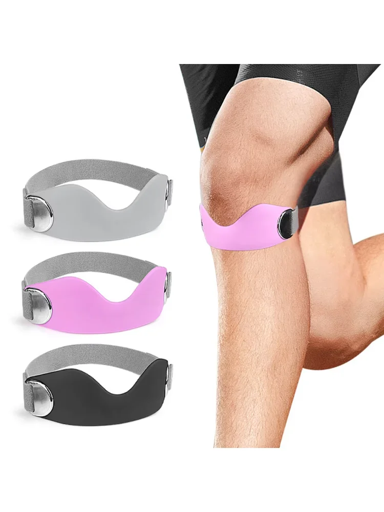 1pcs   Patellar Tendon Support Strap Adjustable Silicone Compression Patella Band Stability Knee Brace,Support Basketball