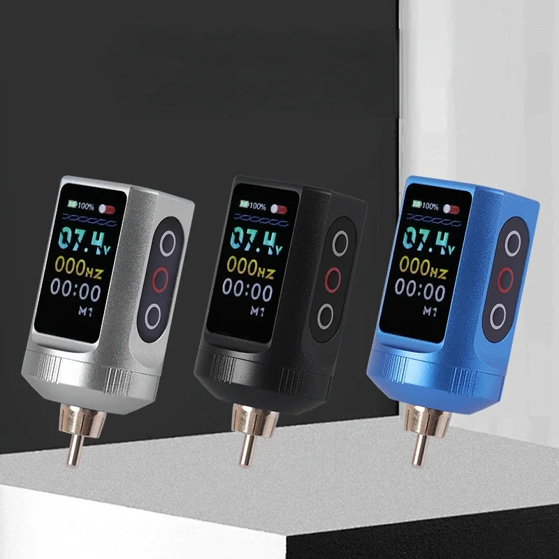 Fuente de alimentación inalámbrica para máquina de tatuaje, accesorio portátil con pantalla Digital a Color, 2000mAh