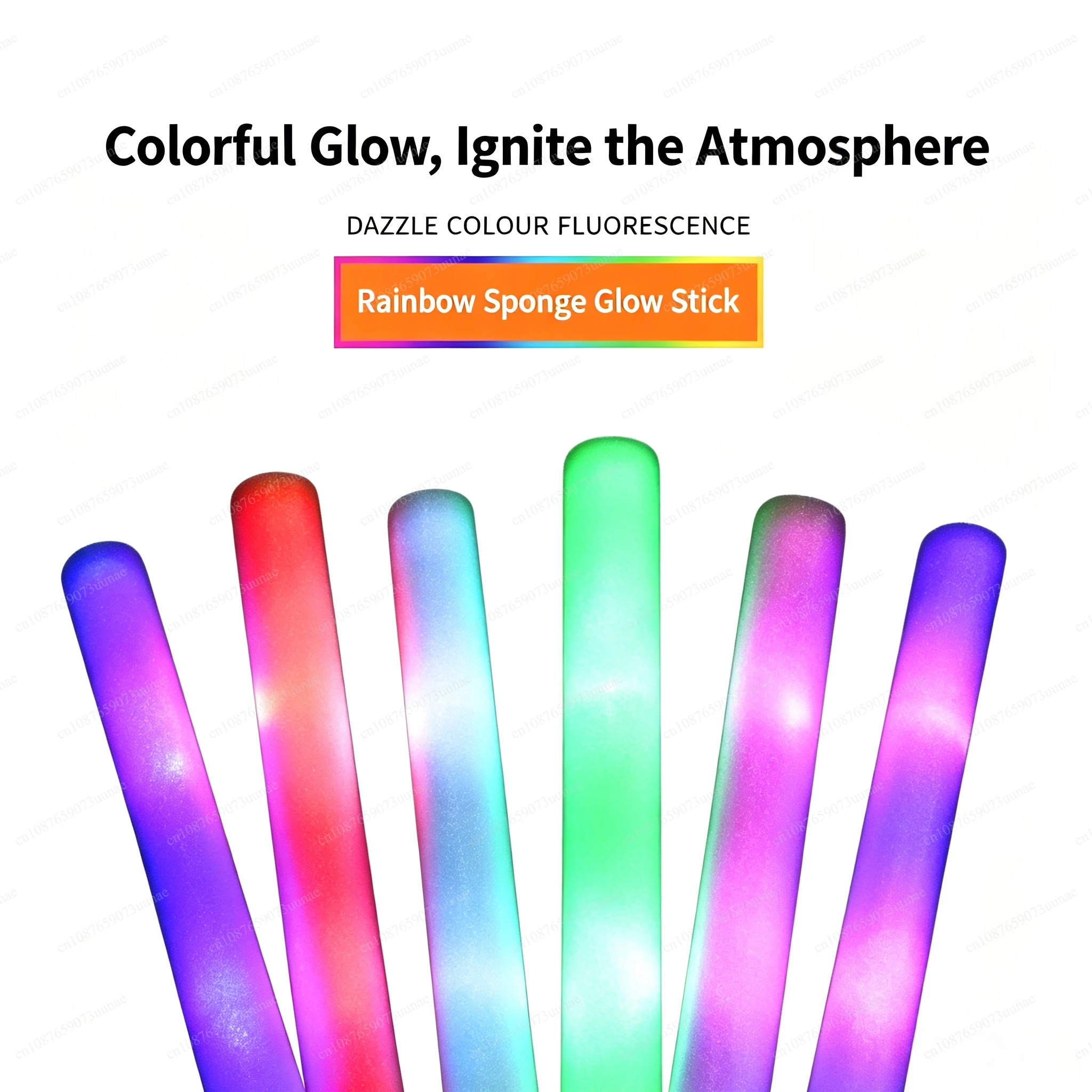 15/30 Colorful LED Foam Glow Sticks Multi-Color Flashing Light Stick Concert Party Cheer Luminous Foam Stick Night Event Prop