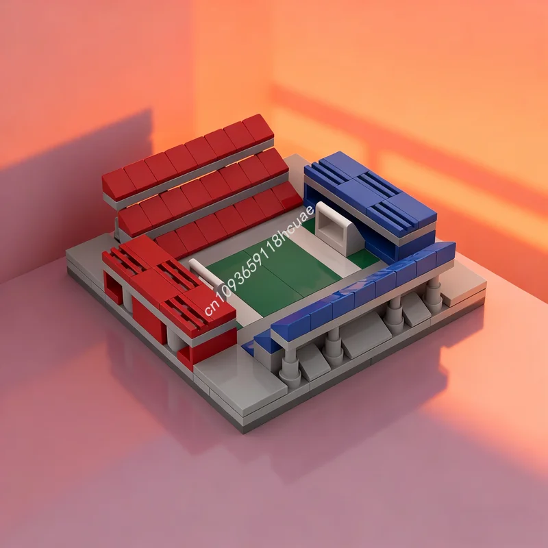 

128 шт. MOC футбольная модель стадиона, архитектурное здание, рождественский подарок, блоки, сборные игрушки, креативная идея, детский день рождения