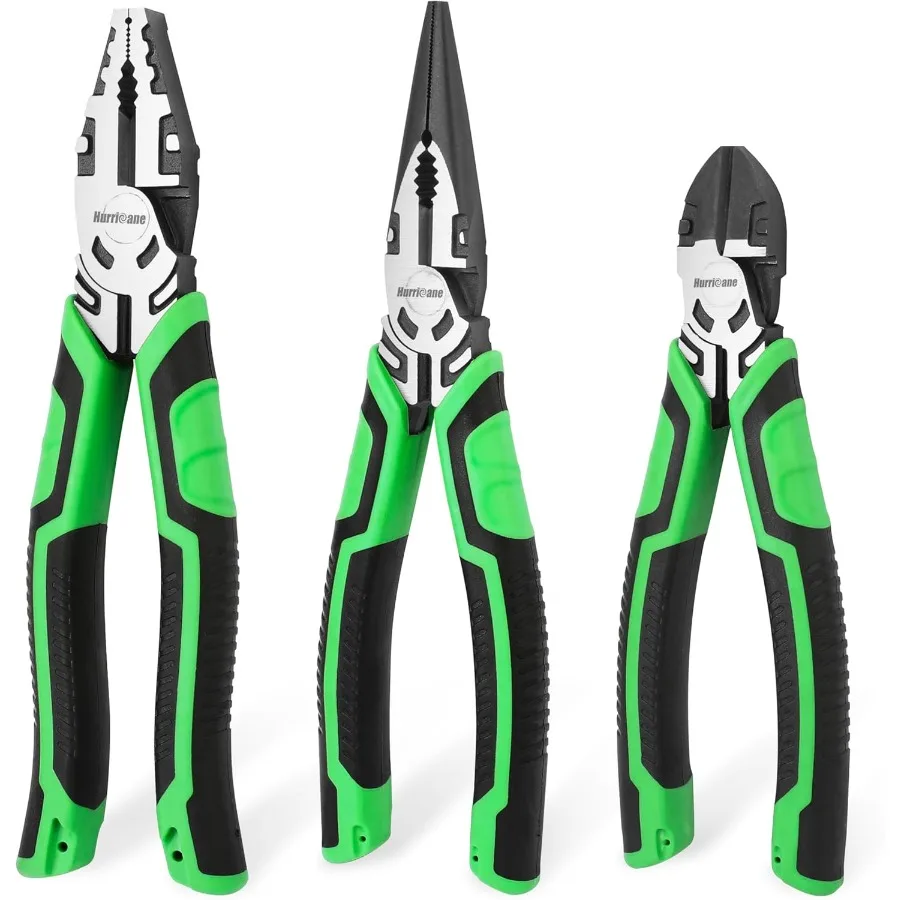 

Набор плоскогубцев из 3 предметов для базового ремонта и обслуживания. Прочный дизайн с 8-дюймовыми плоскогубцами с игольчатыми концами Linesman и 6-дюймовым диапазоном.