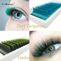 CoMango Colored Eye Lash Extensions 1s Auto Flowering Easy Fanning Lash Extension Ombred Lashes Rapid Blooming Fan Lashes Makeup