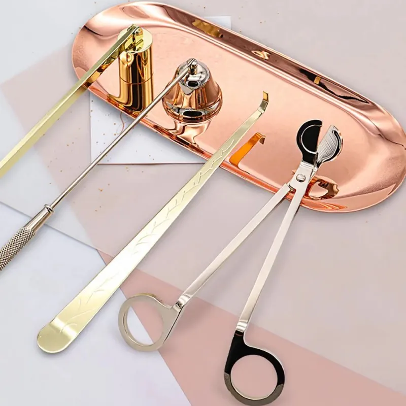 2026 3/5 Styles Candle Extinguishers Scented Candle Trays, Scissors, Hook Accessories Wick Trimmer Candle Extinguishing Tools