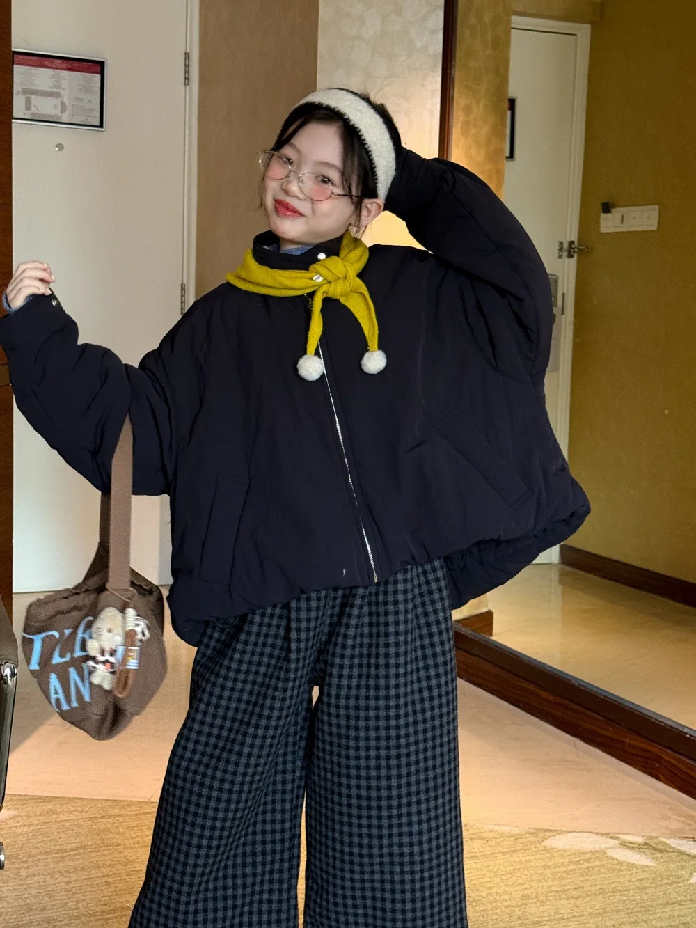 Детская одежда, модное свободное удобное пальто, осень-зима 202, новая теплая хлопковая стеганая куртка в корейском стиле для девочек