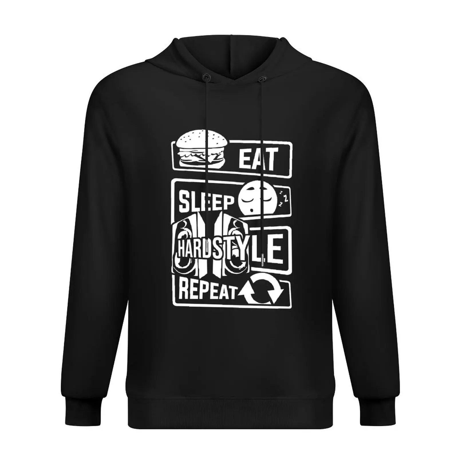 

Eat Sleep Hardstyle Repeat - Bass Party Dancing Hoodie anime clothing men clothes men's coat blouse men's hoodies