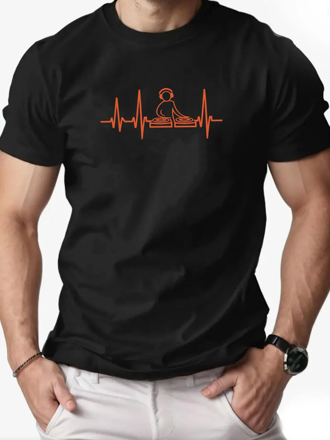 

Men's 100% Cotton Graphic Printed T-Shirt Summer Casual Oversized Round Neck Short Sleeve Sports Comfortable Daily Wear Tee
