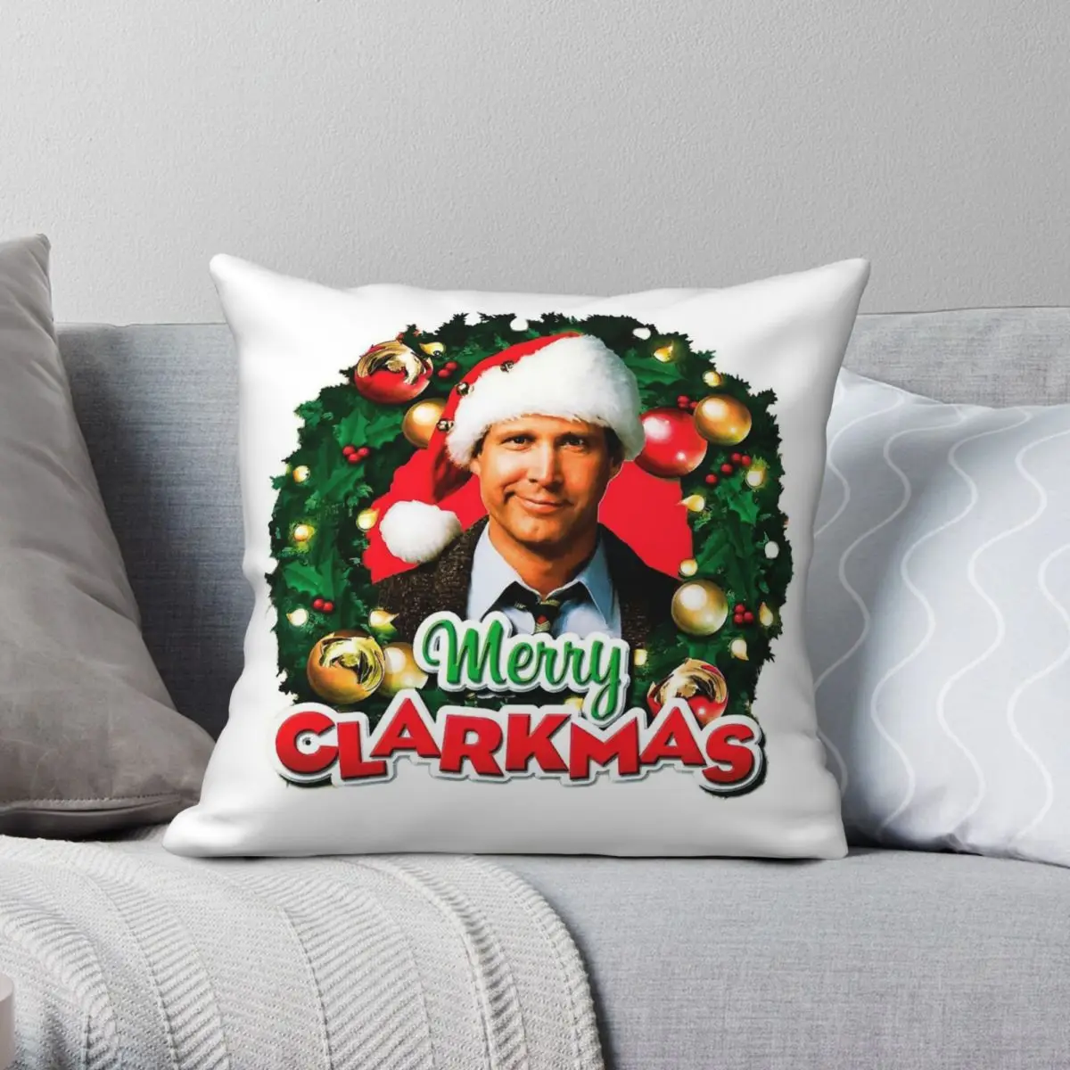 Квадратная наволочка National Lampoons Clark Griswold, полиэстер, лен, бархатный узор, декоративная наволочка на молнии, чехол для домашней подушки