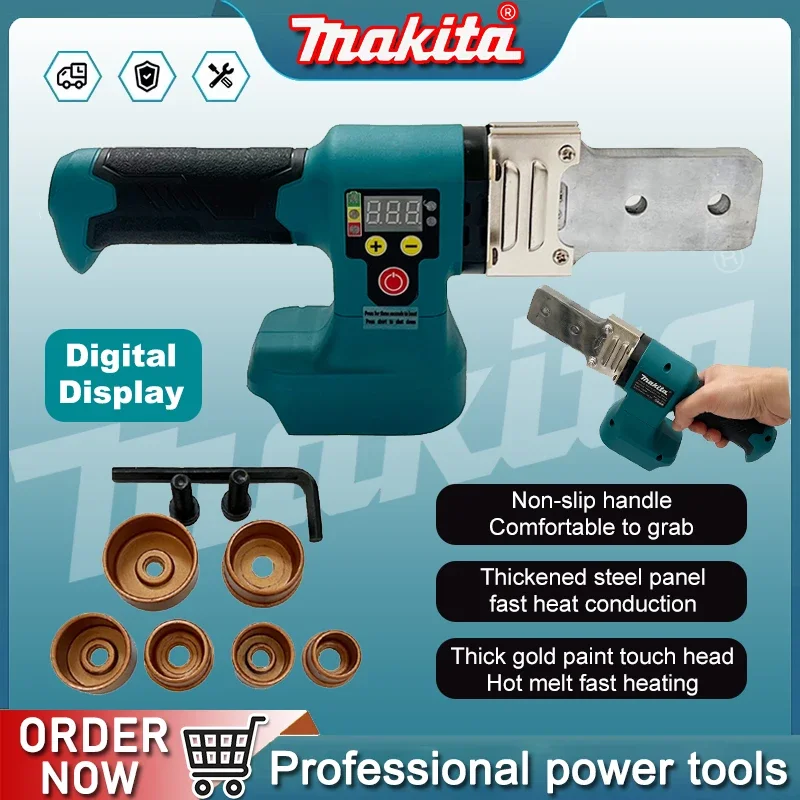 

Makita Electric Pipe Welding Machine Cordless Fuser PPR PE Soldering Iron Plastic Tube PP Heating Hot Melt No Battery