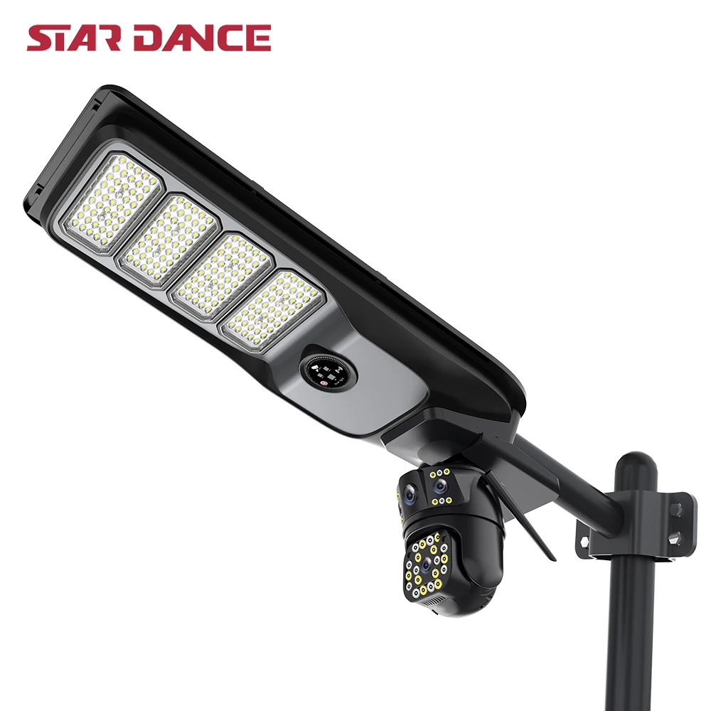 High Quality Outdoor Waterproof IP67 Streetlight CCTV Camera WIFI SMD 400w Integrated All in One Solar Led Street Lamp