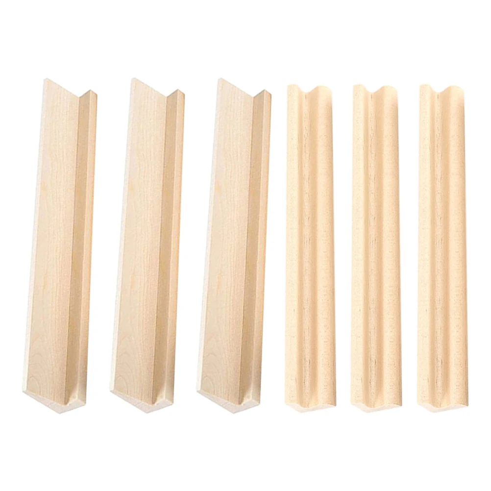 6-delige DIY houten domino trays lettercraft set voor kinderen, volwassenen, thuis, kantoor decoratie, kaartspel opbergorganizer, displaystandaard