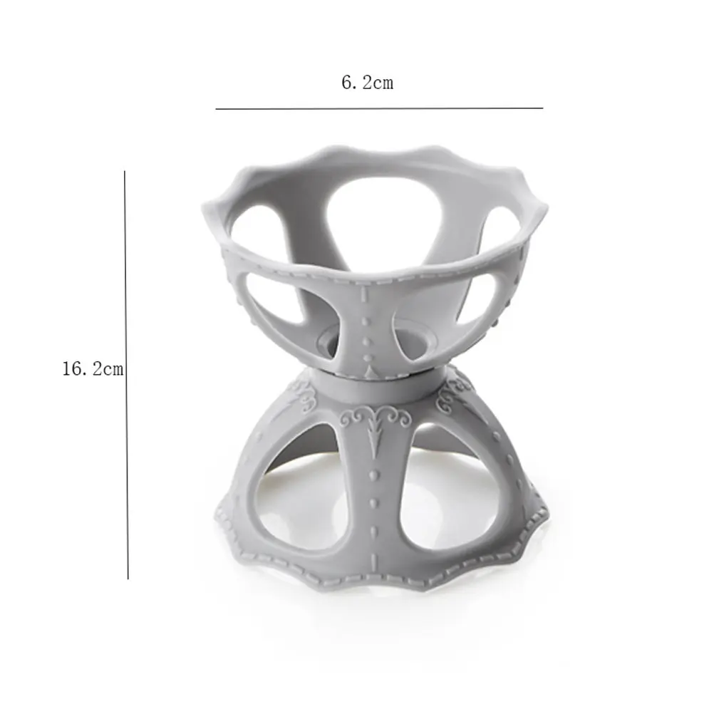3Pcs Makeup Sponge Dryer Rack Powder Puff Stand Holder Plastic Storage Shelf Elegant Chic Organizer for Dresser Vanity view 6