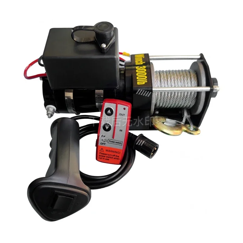 12V 24V Electric Winch Hoist Off-Road Vehicle Self Rescue Truck Crane Lifting Towing Tool