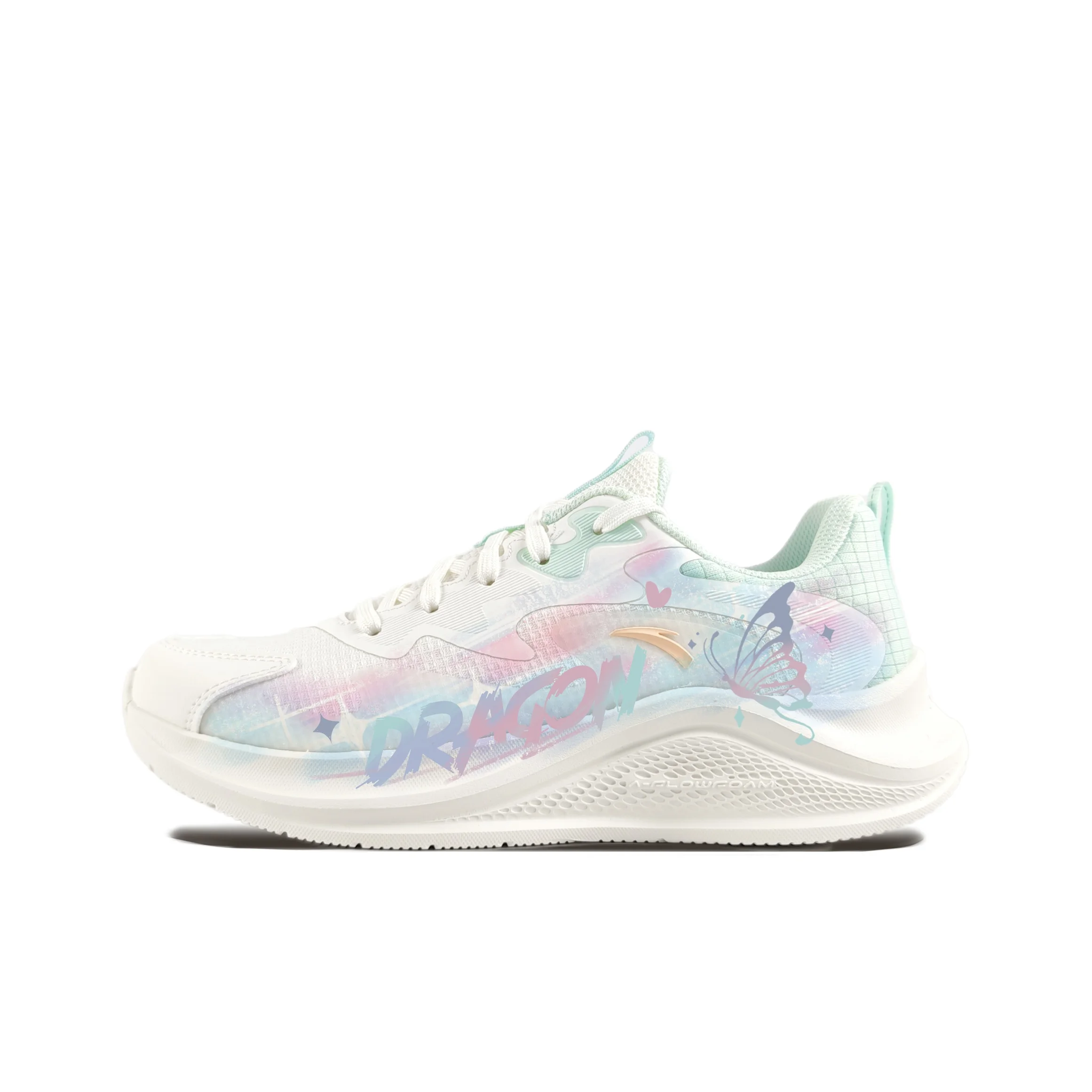 Anta Slip Resistant, Abrasion Resistant, Rebound Casual Sprint Running Shoes Women's White 922525558F-1(Team1063-)
