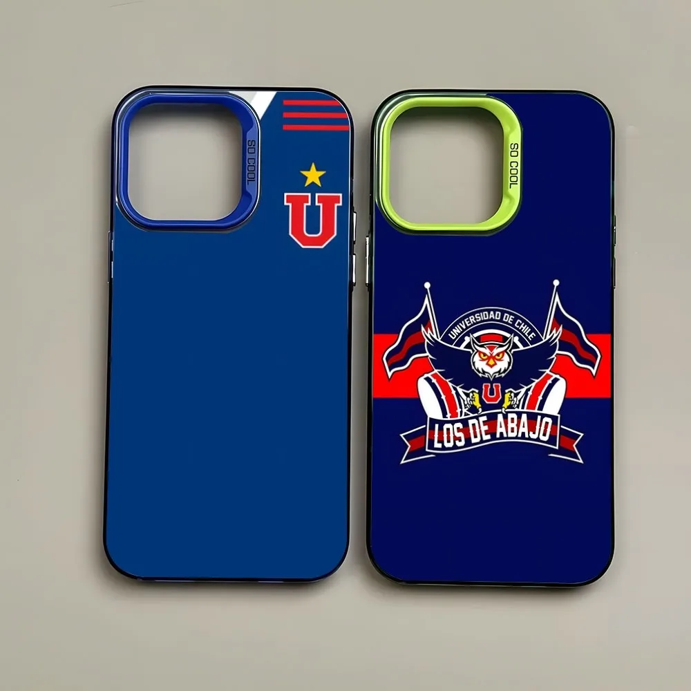 Chile University Logo Phone Case Trendy Brand Colored Silver Trendy For IPhone 15 14 13 12 Pro Max 11 2023 Fashion Couple