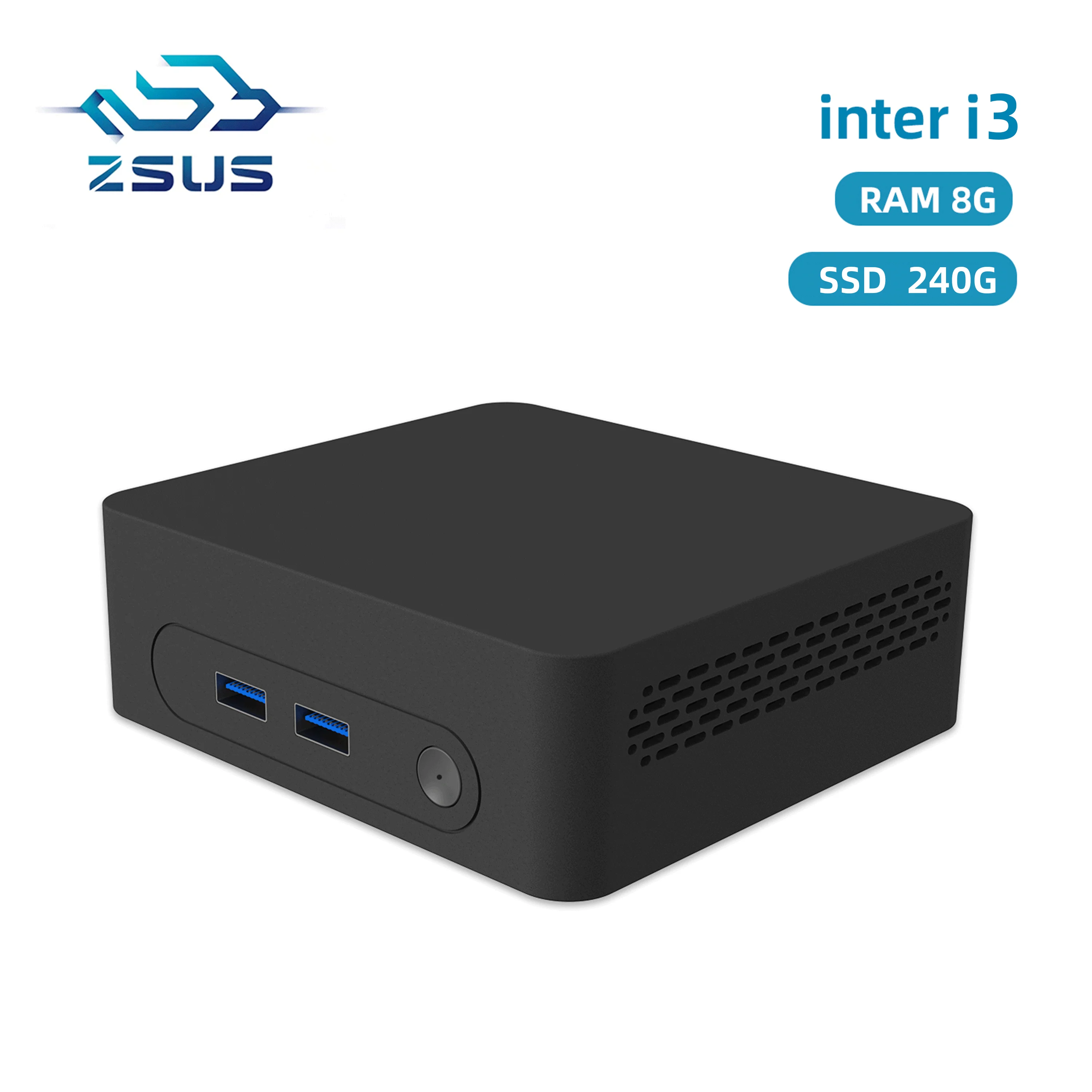 ZSUS i3 i5 i7 미니 PC 인텔 셀러론 데스크탑 게이밍 컴퓨터 8GB 240GB 480GB DDR4 USB3.0 WIFI5 BT4.2