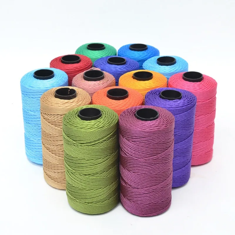 Nowa letnia przędza szydełkowa DIY Craft Thread Ice Silk Art Przędza sznurek 1,5 mm 200 m Przędza polipropylenowa do szycia lalek kapeluszy